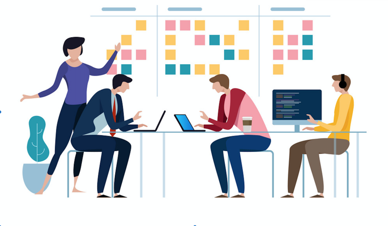APTORA IMS team working on institution management software