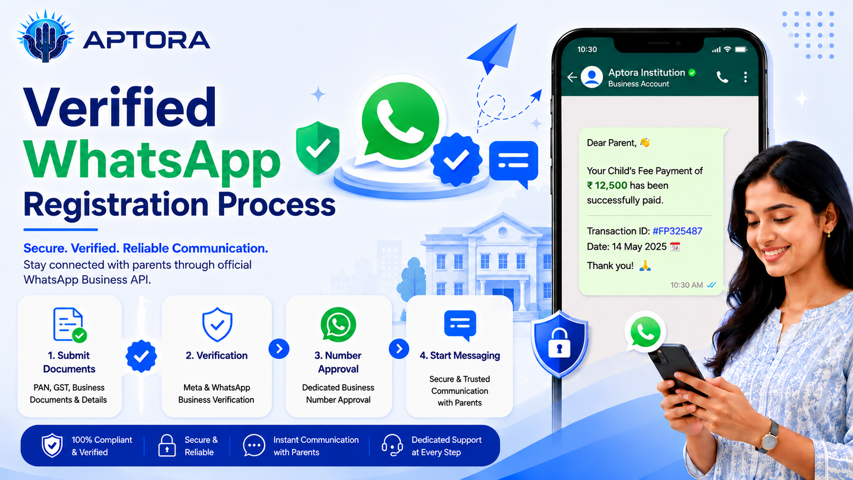 Verified WhatsApp Registration Process with Aptora